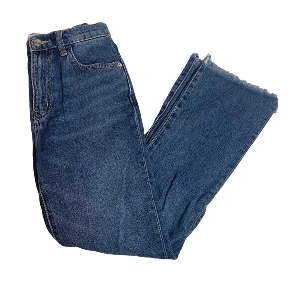 CURRENT ELLIOTT 23 Blue Jeans Straight Leg Slight Flare Denim High Waist Ankle - Picture 2 of 8